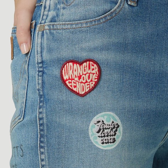 WRANGLER X FENDER WESTWARD ROCKSTAR SOUVENIR JEAN IN WORN INDIGO - Picture 7 of 9